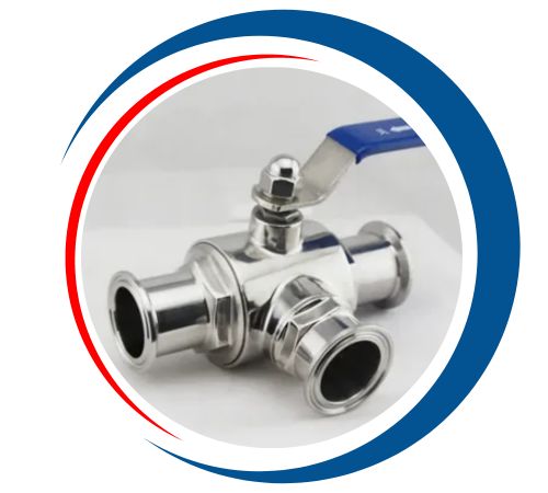 316ti Stainless Steel 3 Way Ball Valve in UAE