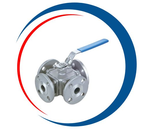 DIN 1.4301 Stainless Steel 4 Way Ball Valve in UAE